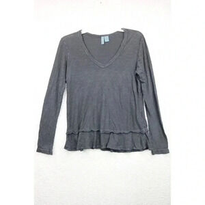 Anthropologie Left of Center Women's Black Long Sleeve Tunic-Size XS